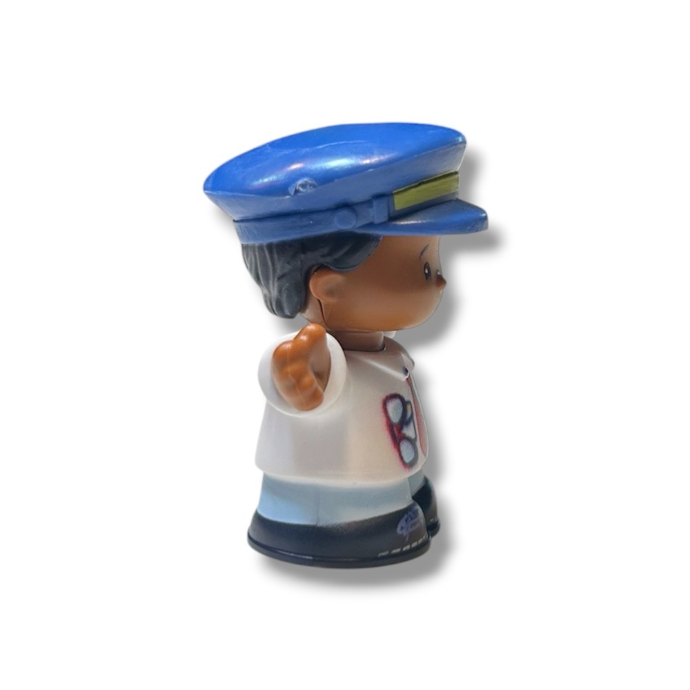 Fisher-Price Little People Pilot Figure Blue Hat Red Tie Mattel 2016 Toy - Picture 2 of 5